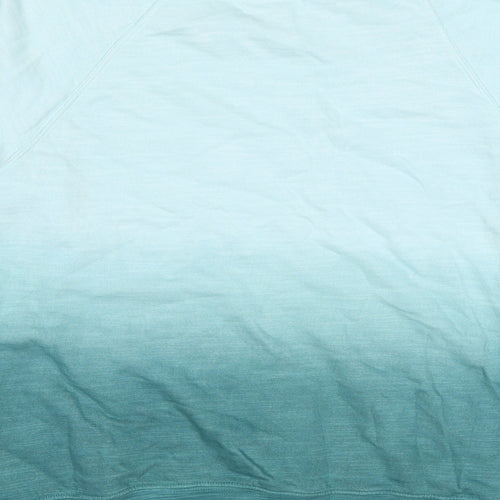 Marks and Spencer Womens Blue Cotton Pullover Sweatshirt Size 12 Pullover - Ombre Effect