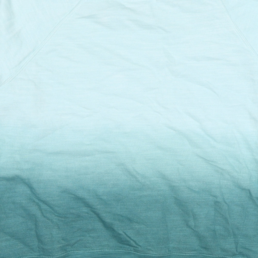 Marks and Spencer Womens Blue Cotton Pullover Sweatshirt Size 12 Pullover - Ombre Effect