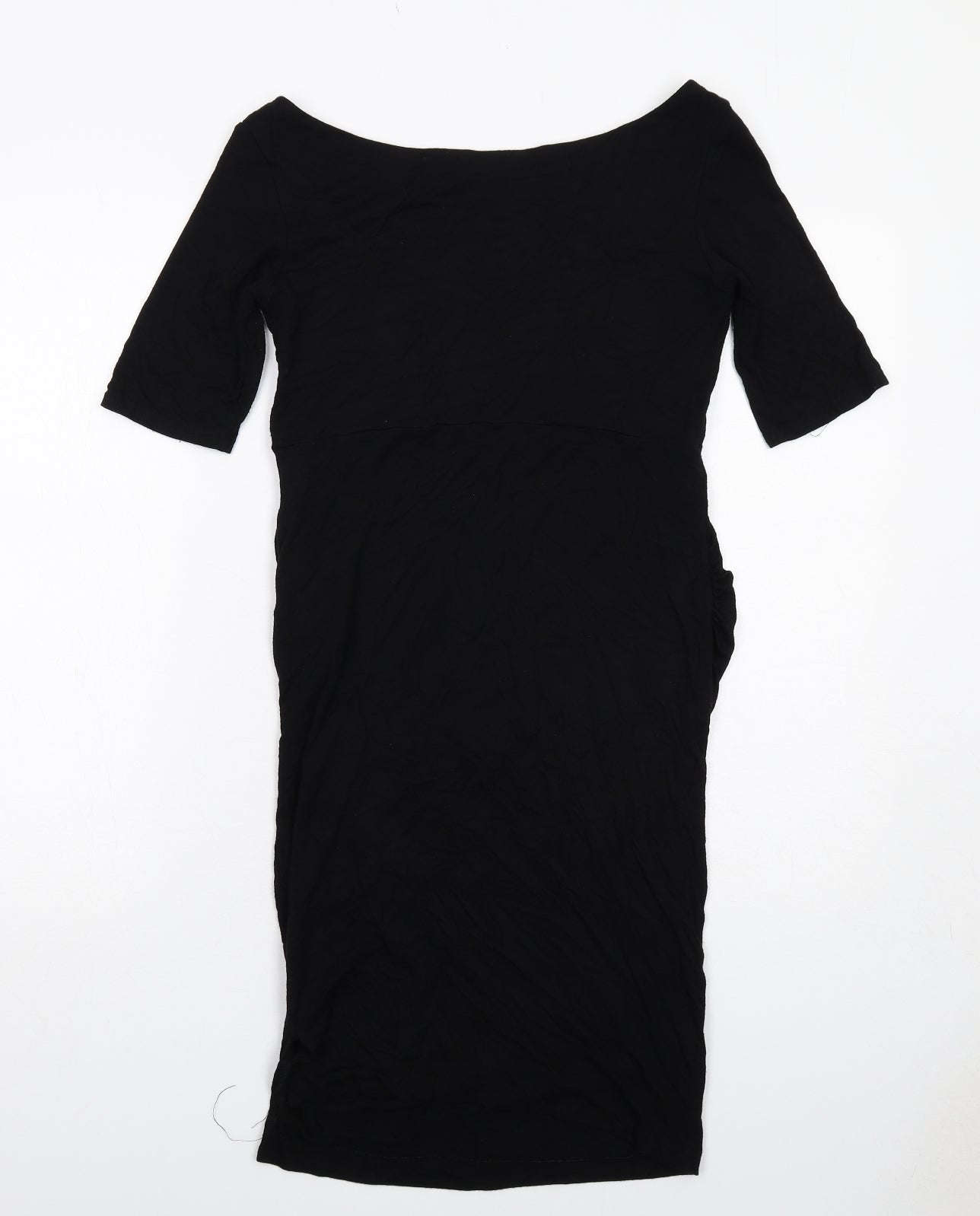 ASOS Womens Black Viscose Shift Size 10 Round Neck Pullover