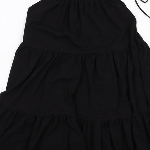 H&M Womens Black Polyester Tank Dress Size S Round Neck Pullover