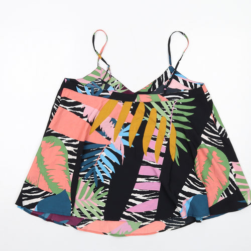 Very Womens Multicoloured Geometric Polyester Camisole Tank Size 12 V-Neck