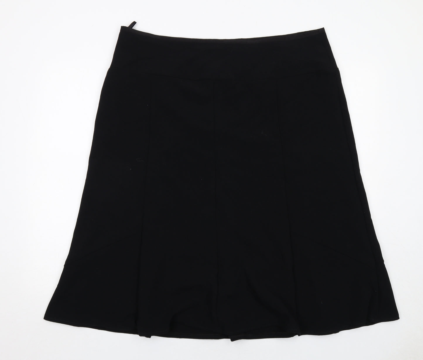 Slimma Womens Black Polyester Swing Skirt Size 20 Zip