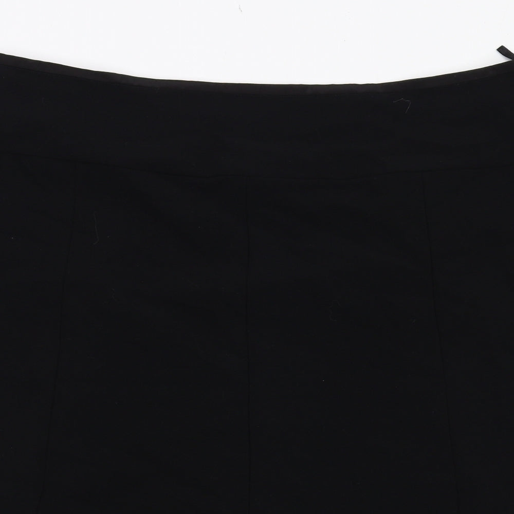 Slimma Womens Black Polyester Swing Skirt Size 20 Zip