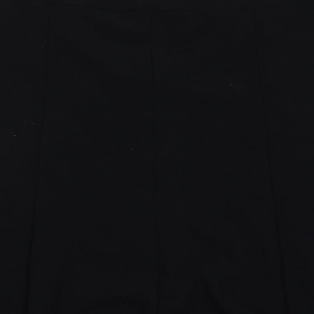 Slimma Womens Black Polyester Swing Skirt Size 20 Zip