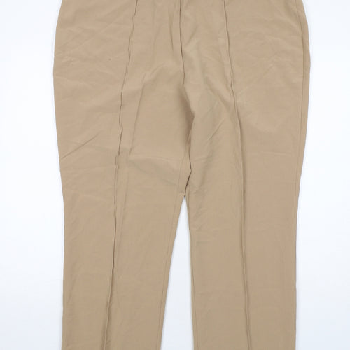 Classics Womens Beige Polyester Trousers Size 20 Regular