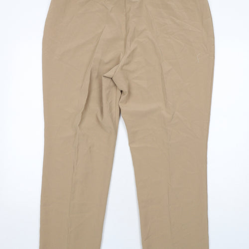 Classics Womens Beige Polyester Trousers Size 20 Regular