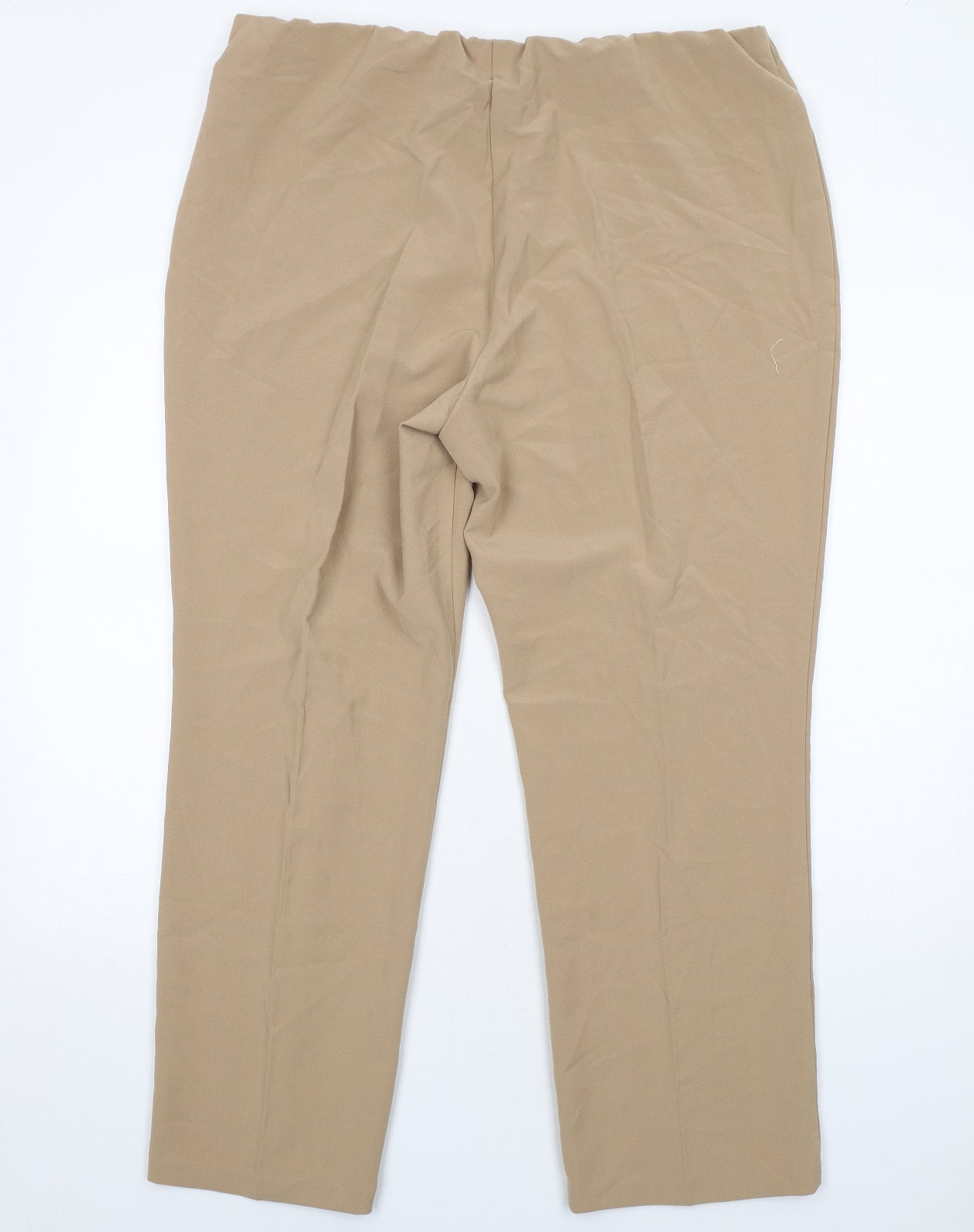 Classics Womens Beige Polyester Trousers Size 20 Regular