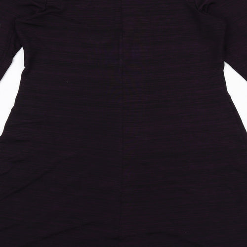 &Co Womens Purple Polyester Fit & Flare Size 18 Round Neck Pullover