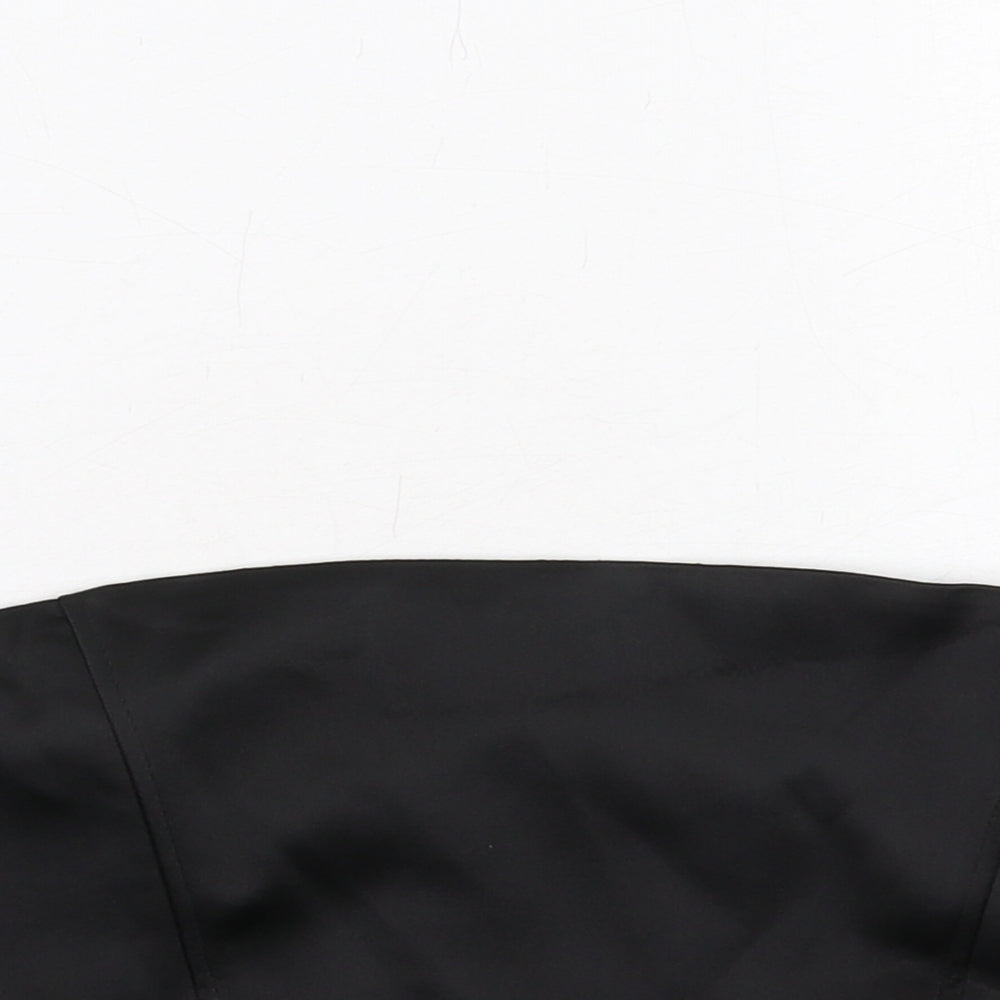 Zara Womens Black Polyester Cropped Blouse Size S Square Neck - Strapless