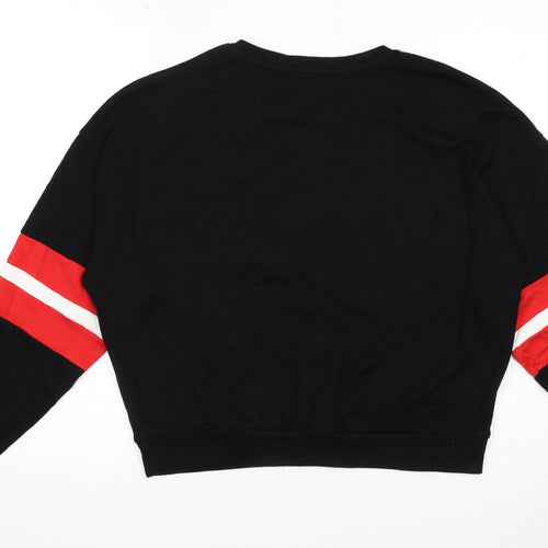 Bershka Womens Black Acrylic Pullover Sweatshirt Size M Pullover