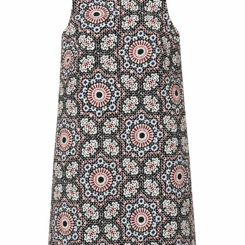 Staring at Stars Womens Black Geometric Polyester Shift Size XS Round Neck Zip - Mosaic Print