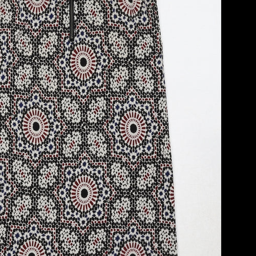 Staring at Stars Womens Black Geometric Polyester Shift Size XS Round Neck Zip - Mosaic Print