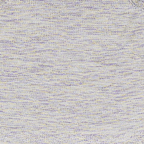 M&Co Womens Yellow Scoop Neck Cotton Pullover Jumper Size 14