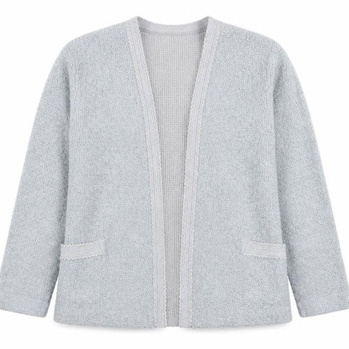 St Michael Womens Grey V-Neck Acrylic Cardigan Jumper Size 14