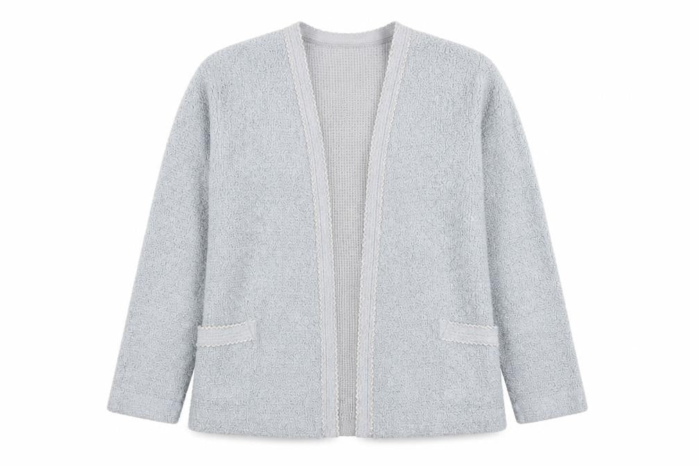 St Michael Womens Grey V-Neck Acrylic Cardigan Jumper Size 14