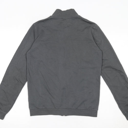 Emporio Armani Ea7 Boys Grey Cotton Full Zip Sweatshirt Size 14 Years Zip