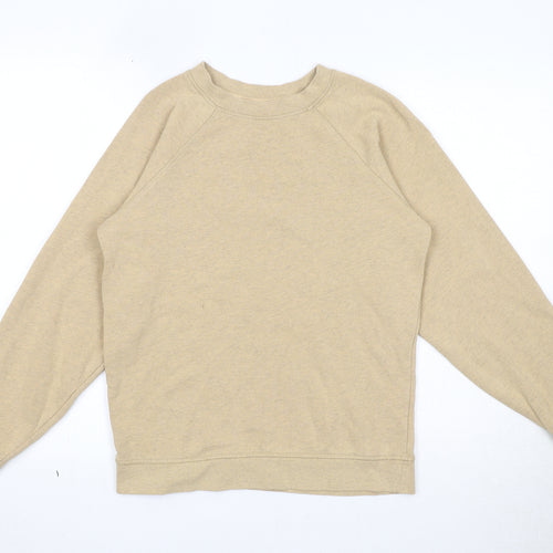 Topshop Womens Beige Cotton Pullover Sweatshirt Size 4 Pullover