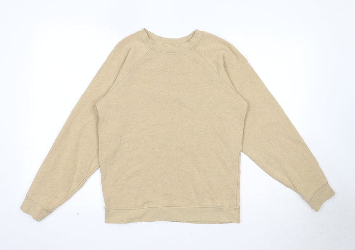 Topshop Womens Beige Cotton Pullover Sweatshirt Size 4 Pullover