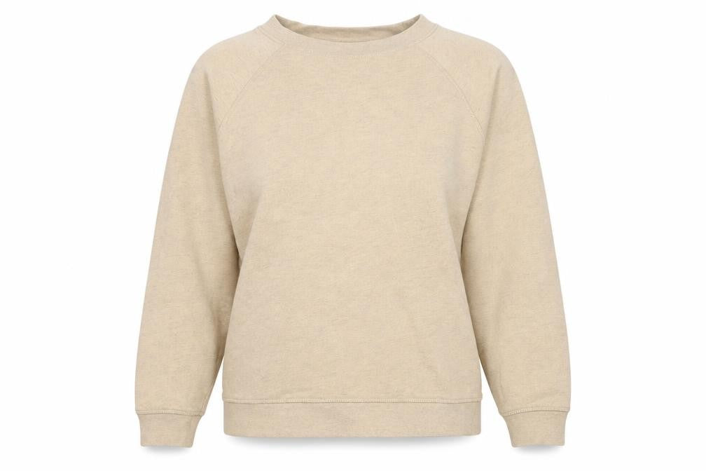 Topshop Womens Beige Cotton Pullover Sweatshirt Size 4 Pullover