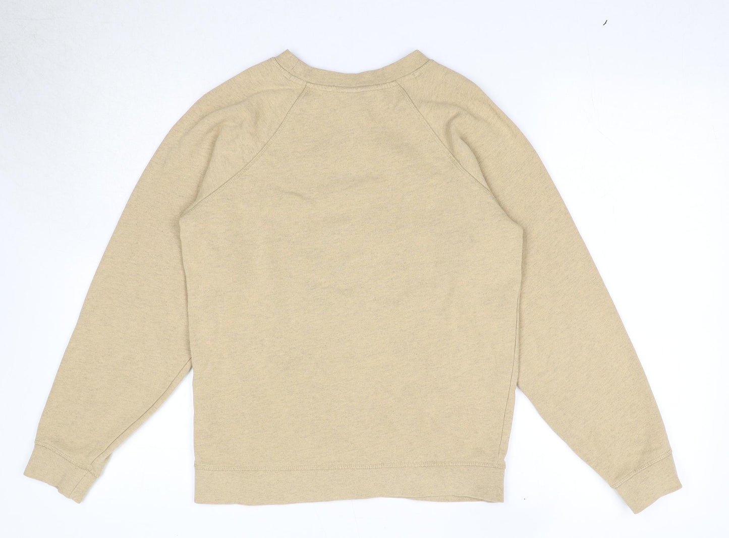 Topshop Womens Beige Cotton Pullover Sweatshirt Size 4 Pullover