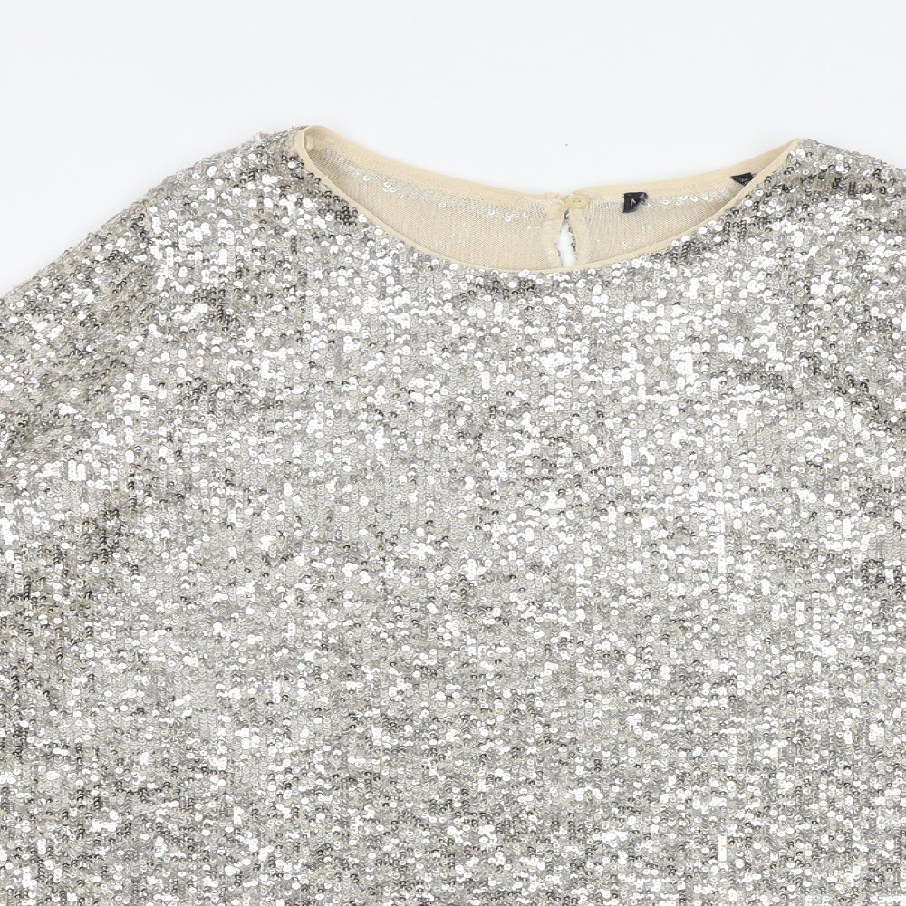 Marks and Spencer Womens Gold Polyester Basic Blouse Size 22 Boat Neck