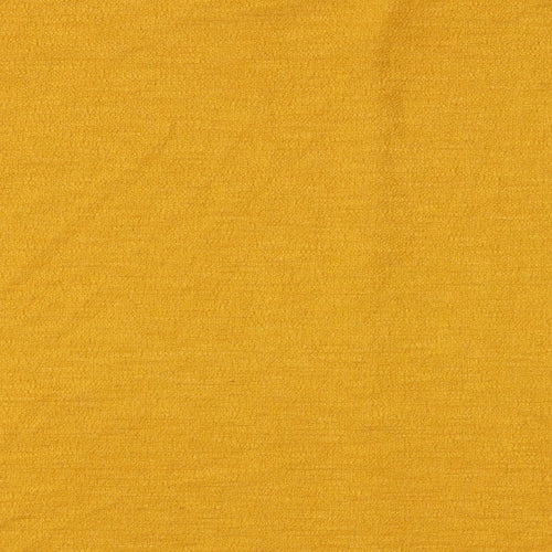 H&M Womens Yellow Polyester Basic Blouse Size S Boat Neck