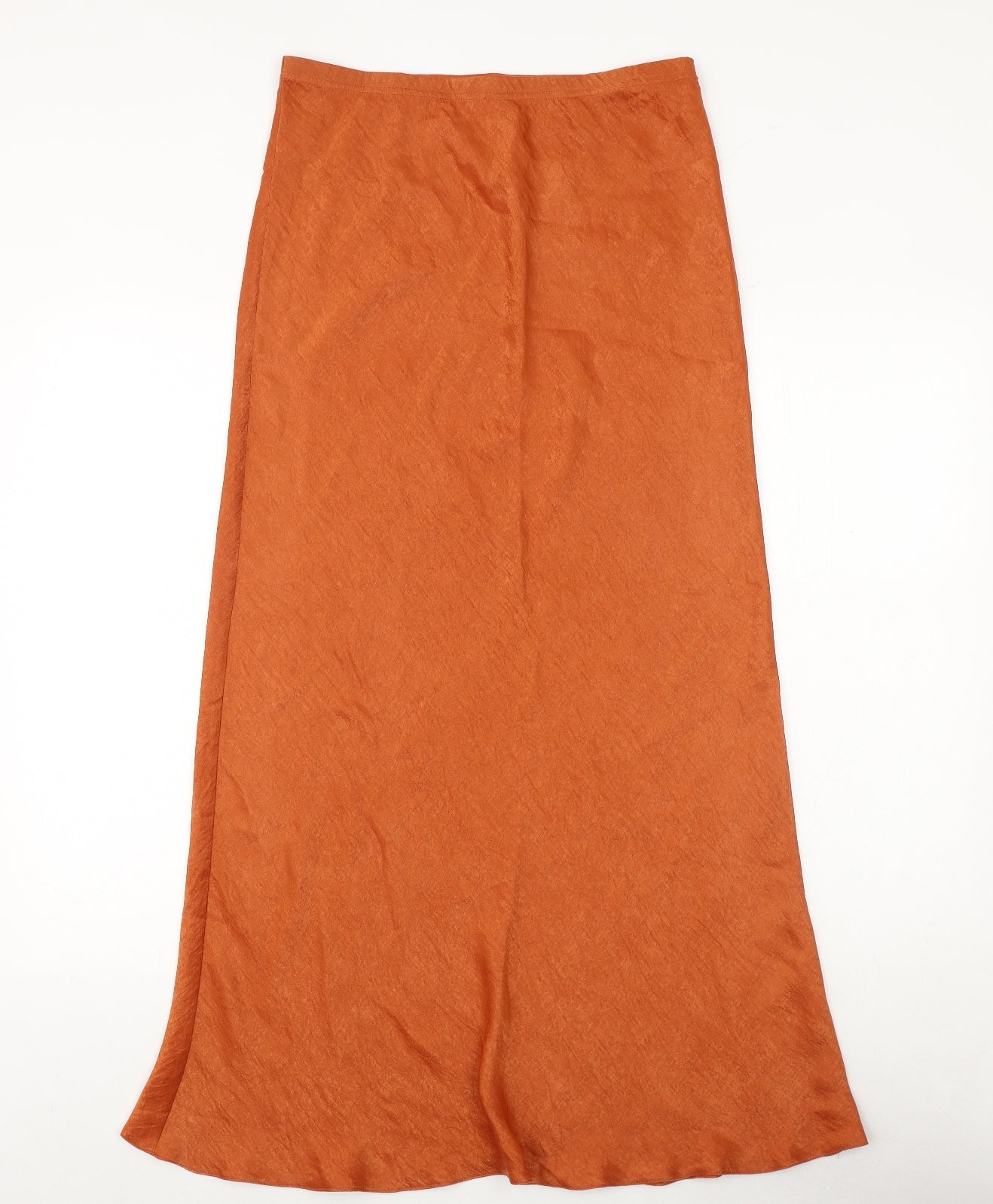 Reset Style Womens Orange Polyester Maxi Skirt Size 30 in