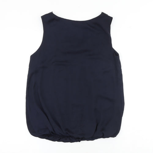 Dorothy Perkins Womens Blue Polyester Basic Tank Size 8 Round Neck