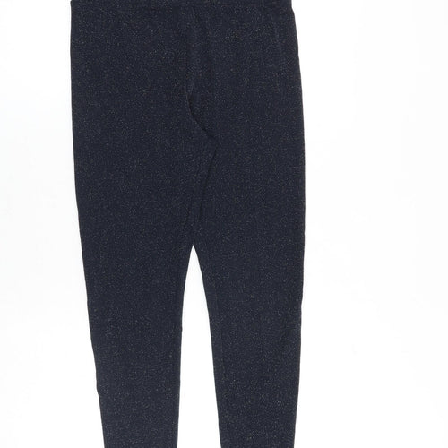 Marks and Spencer Womens Blue Viscose Trousers Size 10 Regular