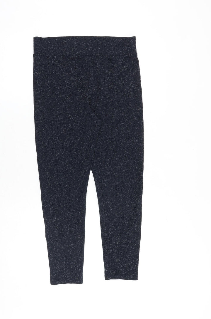 Marks and Spencer Womens Blue Viscose Trousers Size 10 Regular