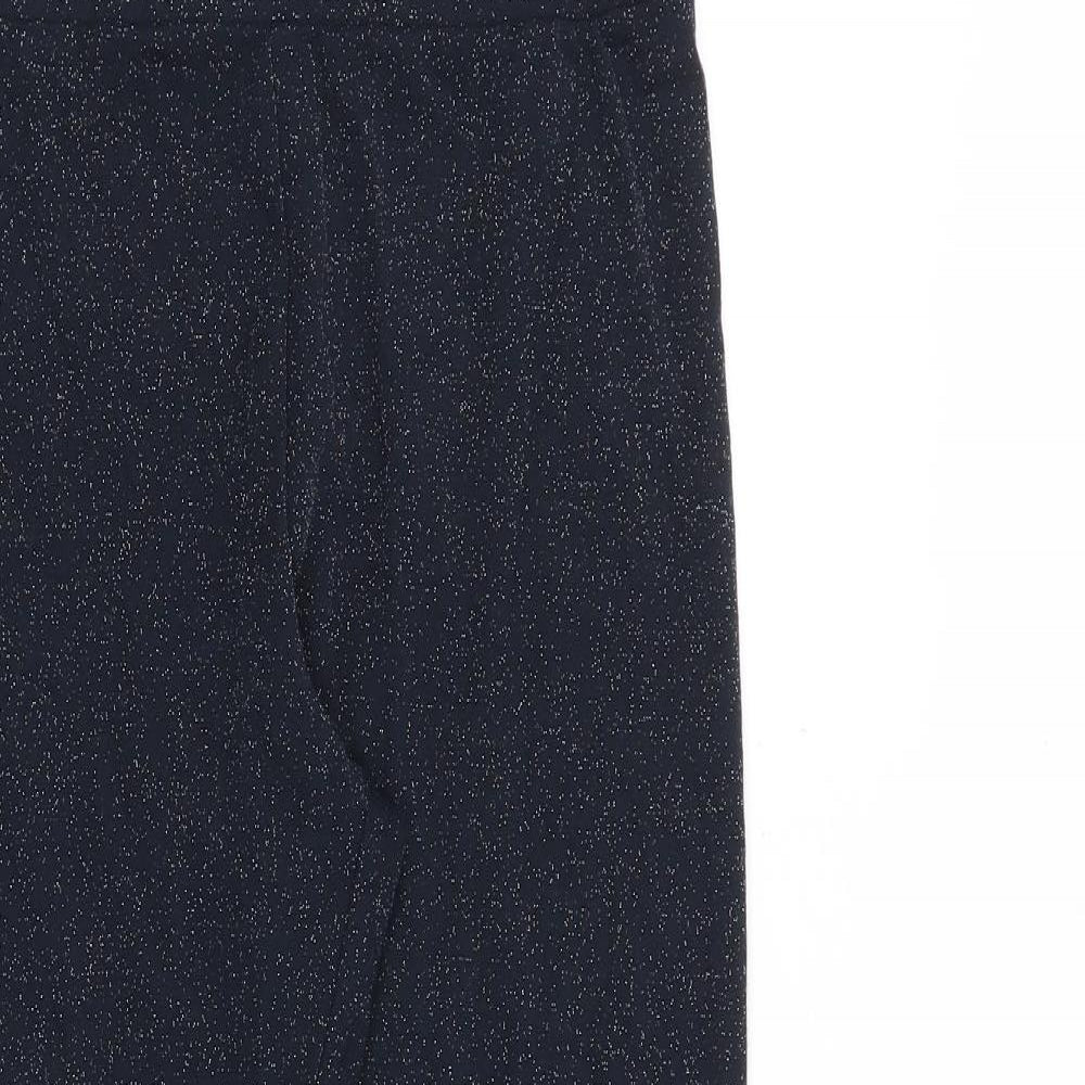 Marks and Spencer Womens Blue Viscose Trousers Size 10 Regular