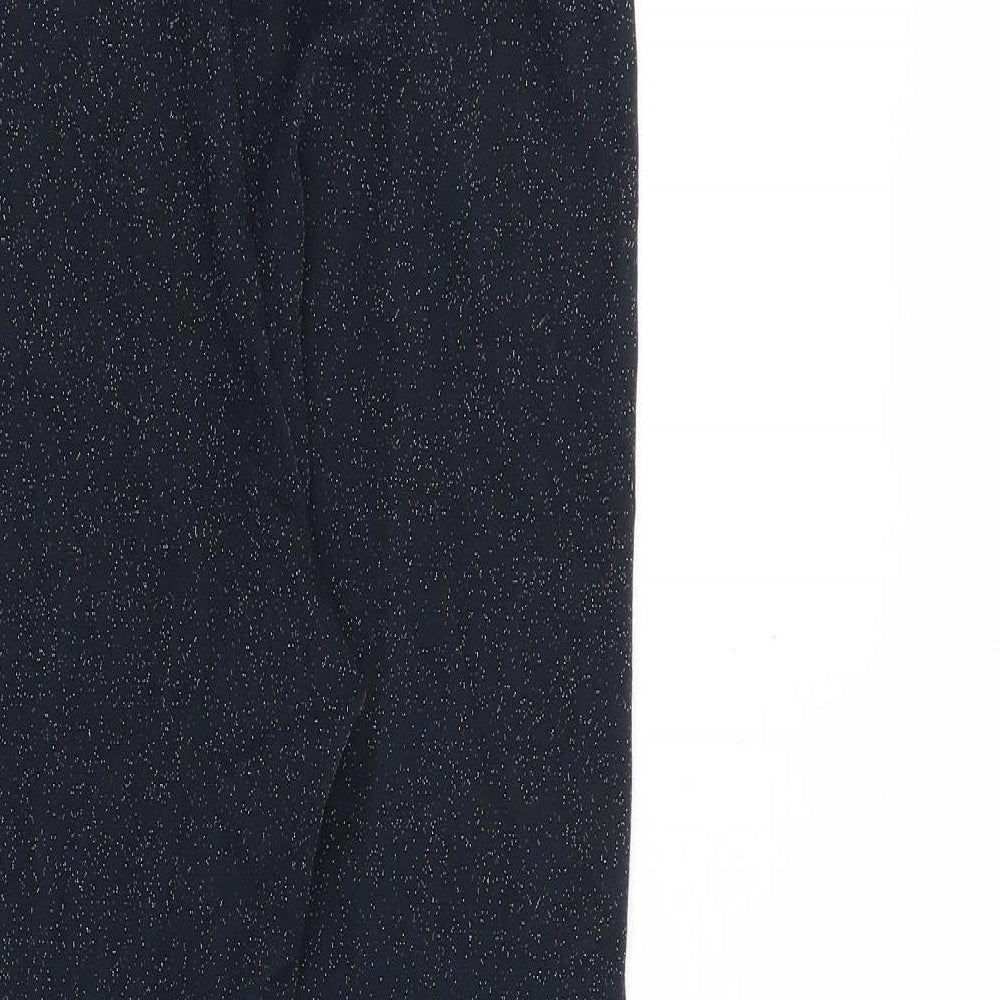 Marks and Spencer Womens Blue Viscose Trousers Size 10 Regular