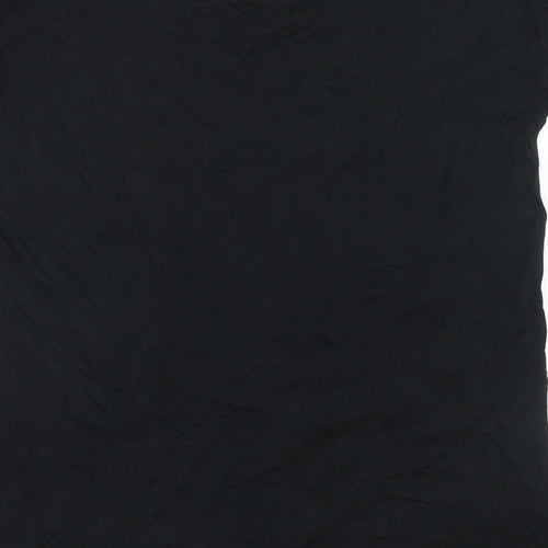 NEXT Womens Black Geometric Modal Basic Blouse Size 10 Boat Neck