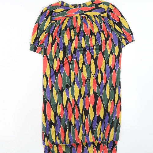 Pepe Jeans Womens Multicoloured Geometric Polyester A-Line Size S Round Neck Pullover