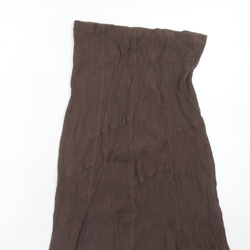 Bonmarché Womens Brown Viscose A-Line Skirt Size 12