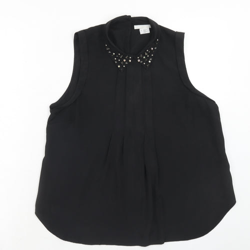 Cooperative Womens Black Polyester Basic Tank Size S Collared