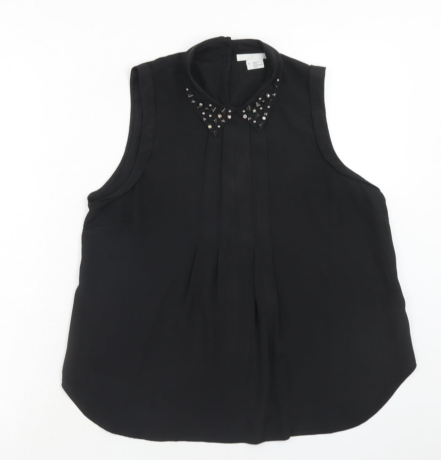 Cooperative Womens Black Polyester Basic Tank Size S Collared