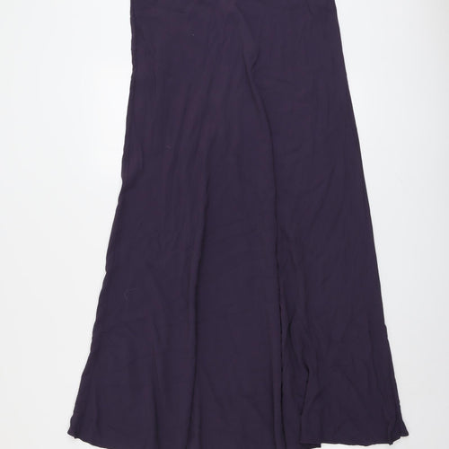 John Lewis Womens Purple Polyester Maxi Skirt Size L