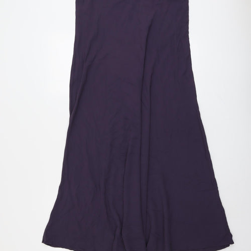 John Lewis Womens Purple Polyester Maxi Skirt Size L