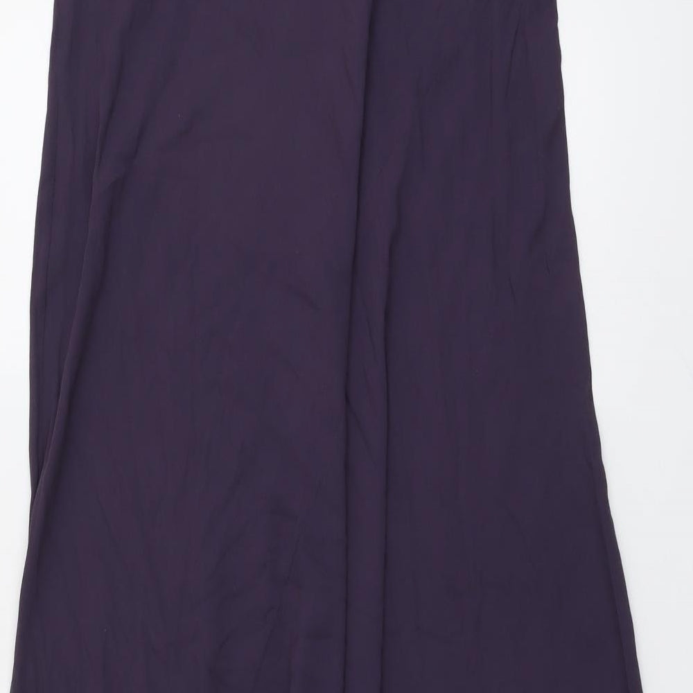John Lewis Womens Purple Polyester Maxi Skirt Size L