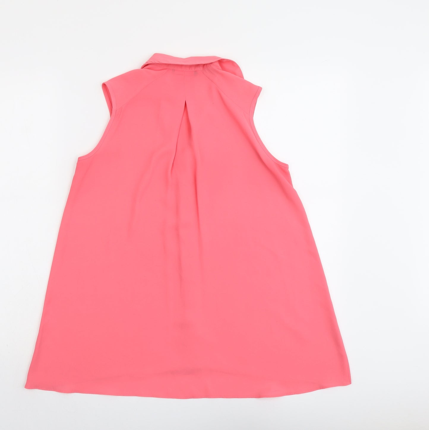 Dorothy Perkins Womens Pink Polyester Basic Button-Up Size 8 Collared