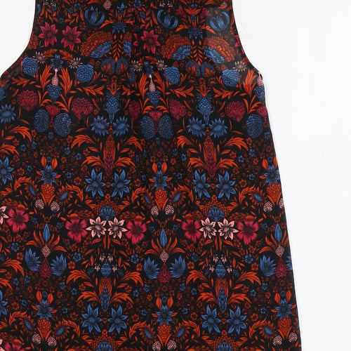 H&M Womens Multicoloured Floral Polyester Basic Button-Up Size 6 Collared