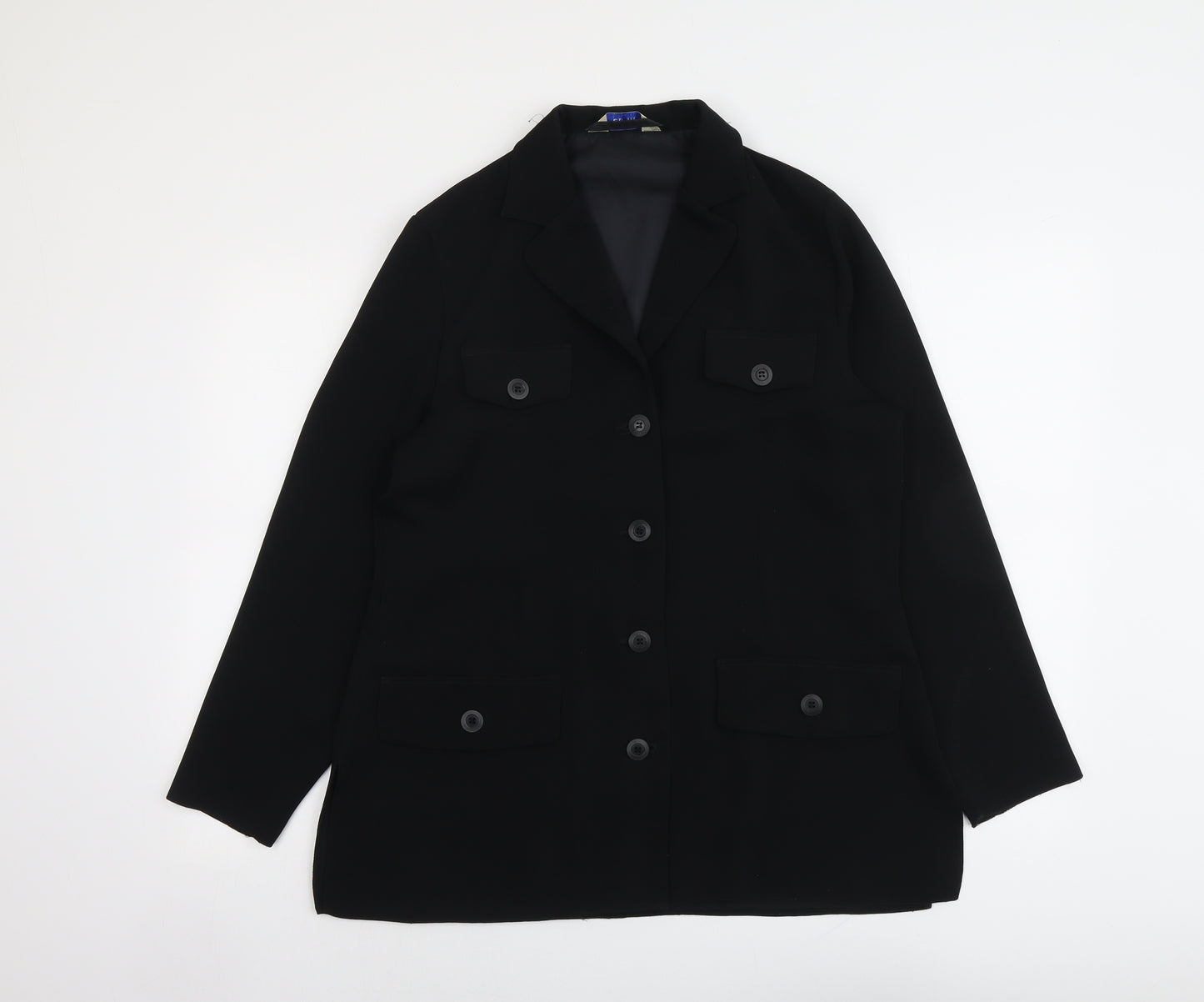 Etam Womens Black Jacket Size 14 Button
