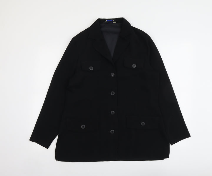 Etam Womens Black Jacket Size 14 Button
