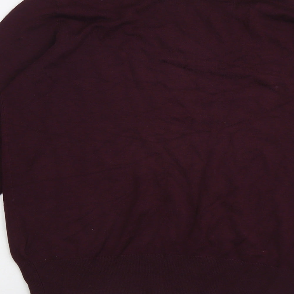 Wallis Womens Purple Boat Neck Viscose Pullover Jumper Size 14