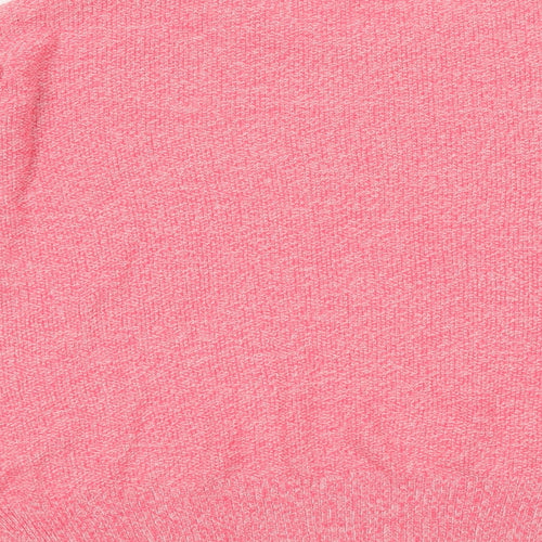 Topshop Womens Pink Round Neck Acrylic Pullover Jumper Size 10