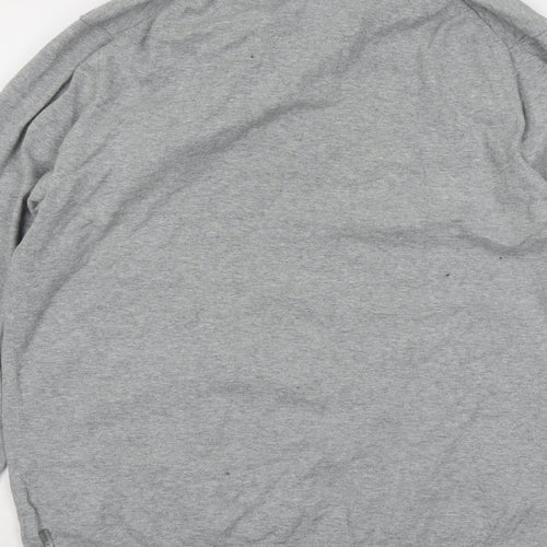 Ted Baker Mens Grey Cotton Polo Size L Collared Button