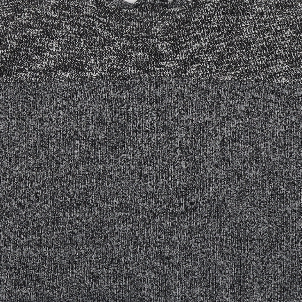 Sparkle & Fade Womens Grey Round Neck Polyester Pullover Jumper Size M