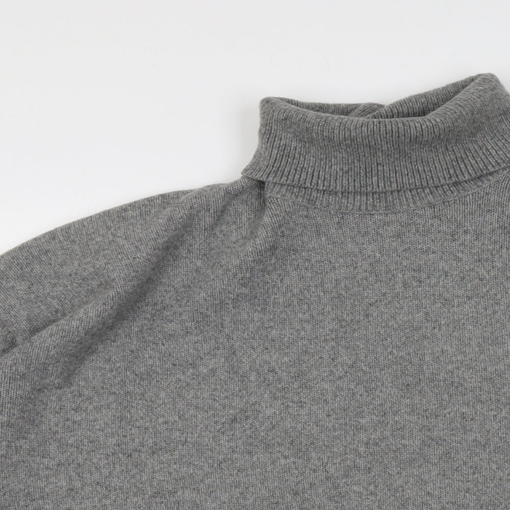 H&M Womens Grey Roll Neck Polyester Pullover Jumper Size M