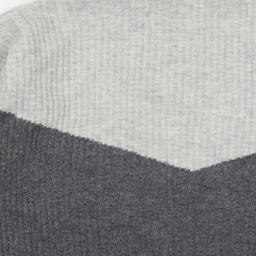 Marks and Spencer Womens Grey High Neck Acrylic Pullover Jumper Size M